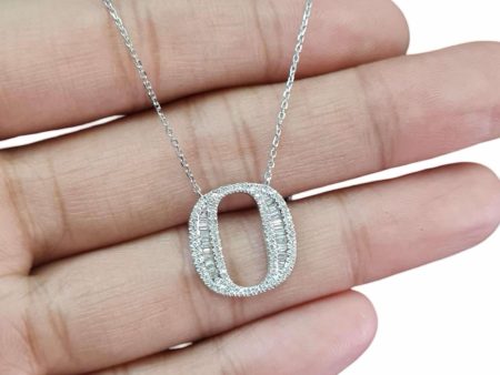 NEW Alphabet O Diamond Necklace 14kt Discount