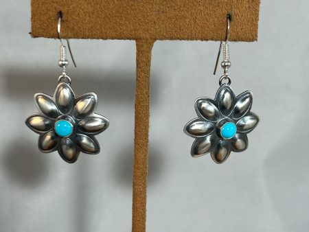 Turquoise Blossom Earrings by Robert Johnson Fashion