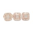 NEW Rose Square Princess Baguette Brilliant Diamond Jewelry Set 18kt Online