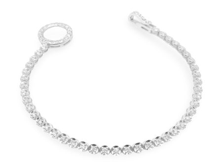 NEW Round Buckle Full Mini Eternity Diamond Bracelet 18kt on Sale