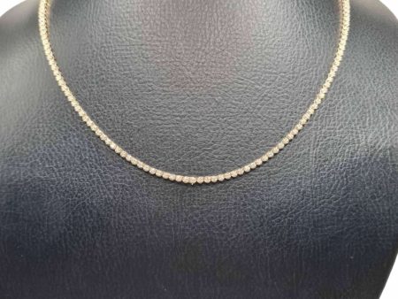 NEW Golden Full Eternity Diamond Necklace 14kt Online