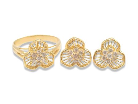 NEW Golden Clover Diamond Jewelry Set 14kt Online Sale