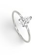 ELUNA | Pear Brilliant Solitaire Baguette Paved Engagement Ring Supply