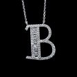 Alphabet Letter B Diamond Necklace 14kt Supply