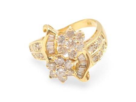 NEW Golden Double Rositas Diamond Ring 18kt For Cheap