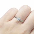 0.55cts G VS Pear Baguette Paved Diamond Engagement Ring 14kt #0065 Online now