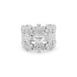 NEW Flower Oval Cluster Diamond Ring 14kt Online Hot Sale