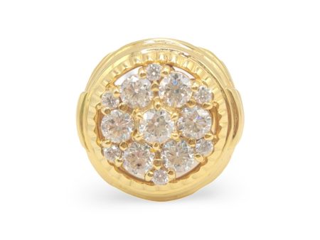 NEW 0.60ct Center GIA Golden Bold Expression Diamond Men s Ring 18kt Online Hot Sale