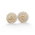 NEW Spiral Round Diamond Earrings 14kt on Sale