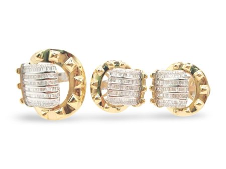 NEW Golden Belt Diamond Jewelry Set 14kt For Cheap