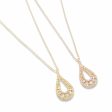 NEW Pear Round Diamond Necklace 14kt Fashion