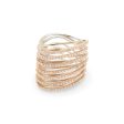 NEW Spiral Slanted Statement Diamond Ring 18kt Supply