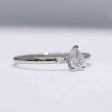 0.54cts E VVS Pear Baguette Paved Diamond Engagement Ring 14kt #0064 Supply