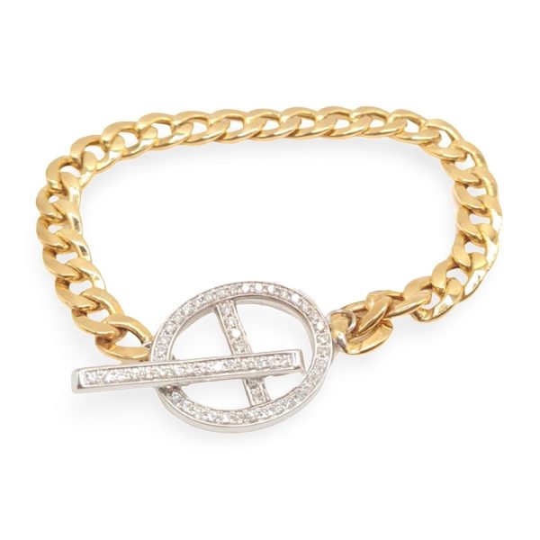 NEW Golden Chain Belt Lock Diamond Bracelet 14kt Online Sale