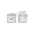 NEW 4.08cts VVS J Princess Brilliant Diamond Stud Earrings 18kt Online Hot Sale