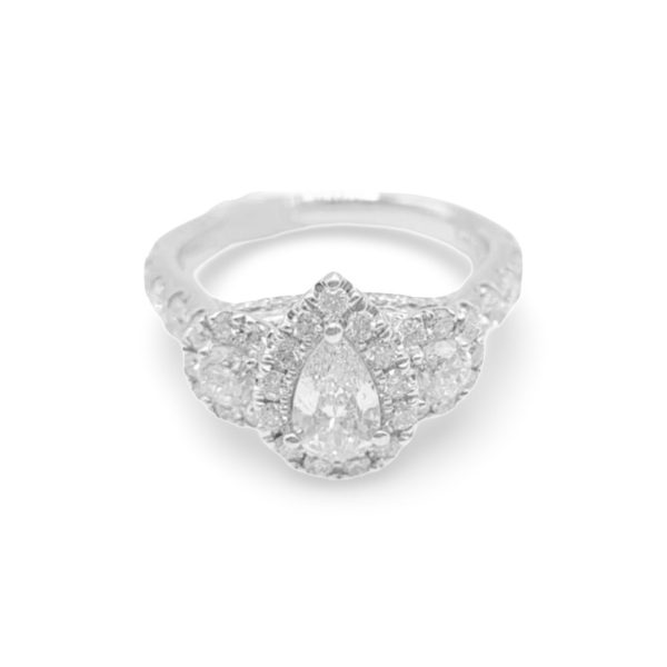 NEW Pear Shape Split Shank Diamond Ring 14kt Supply