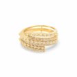 NEW Golden Half Eternity Diamond Ring 18kt For Sale