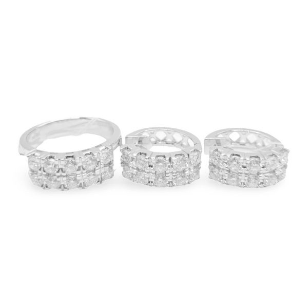 NEW Classic Round Hoop Diamond Jewelry Set 14kt Online