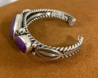 Sugilite Three Stone Cuff by Bruce Eckhardt Hot on Sale