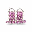 NEW Oval Pink Sapphire Diamond Earrings 18kt Supply