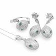 NEW Serpent Nano Emerald Gemstones Diamond Jewelry Set 14kt Supply