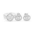 NEW Oval Invisible Halo Diamond Jewelry Set 14kt Discount