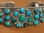 Vintage Turquoise Cluster Cuff Online Hot Sale