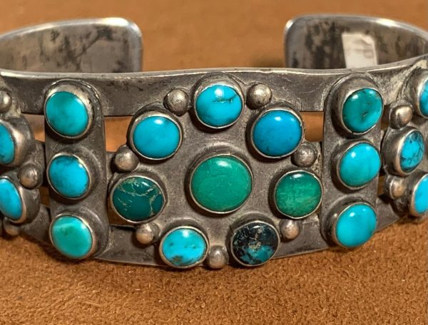 Vintage Turquoise Cluster Cuff Online Hot Sale