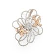 NEW Two-tone Butterfly Flower Diamond Pendant 18kt Sale