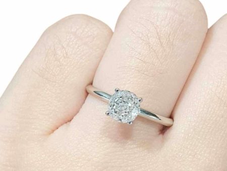 1.20ct K SI1 Antique Round Diamond Engagement Ring 14kt | GIA Certified Hot on Sale