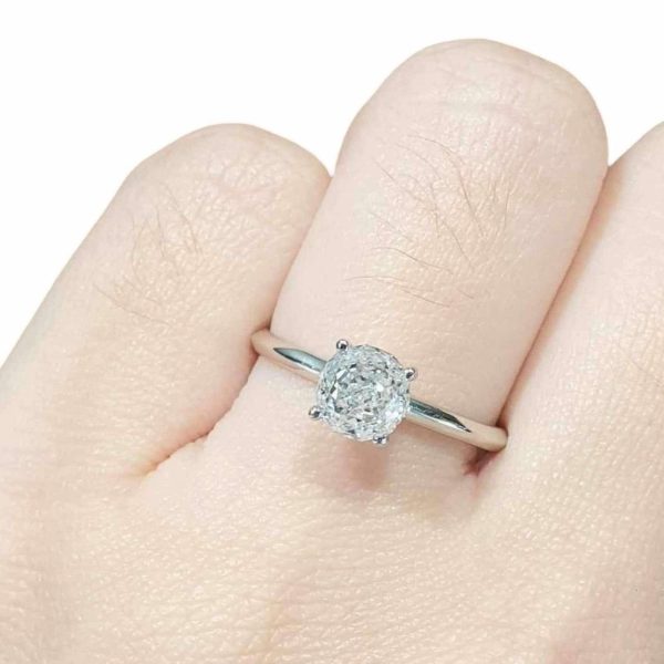 1.20ct K SI1 Antique Round Diamond Engagement Ring 14kt | GIA Certified Hot on Sale