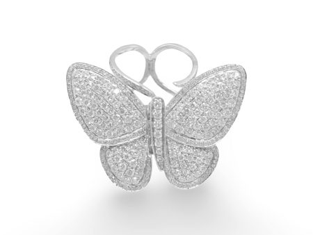 NEW Butterfly Diamond Ring 14kt Hot on Sale