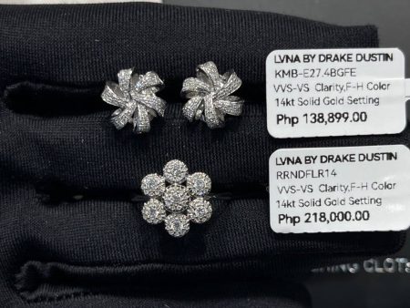 #LVNA2024 | Floral Pompoms Deco Diamond Jewelry Set 14kt Hot on Sale