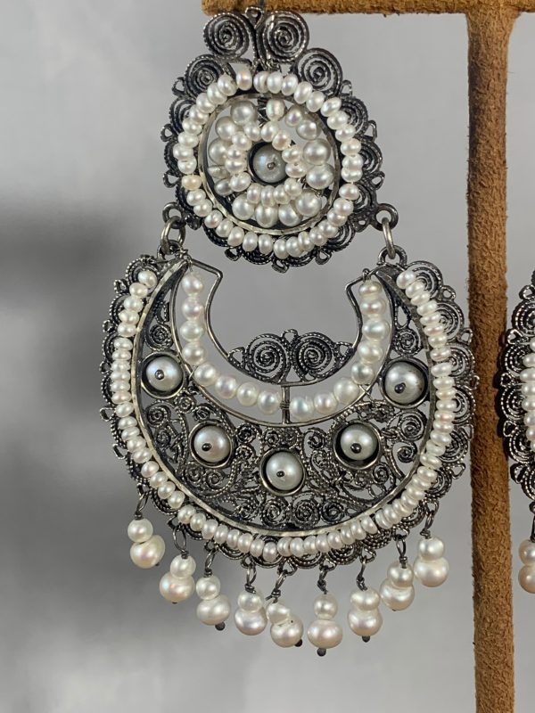 Pearl Filigree Earrings by Federico Jimenez Online now