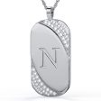 Tag Initial Necklace For Cheap