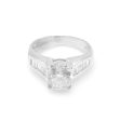 NEW Round Solitaire with Baguette Diamond Engagement Ring 14kt Sale