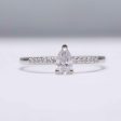 0.58cts G VVS Pear Paved Diamond Engagement Ring 14kt #0067 Supply