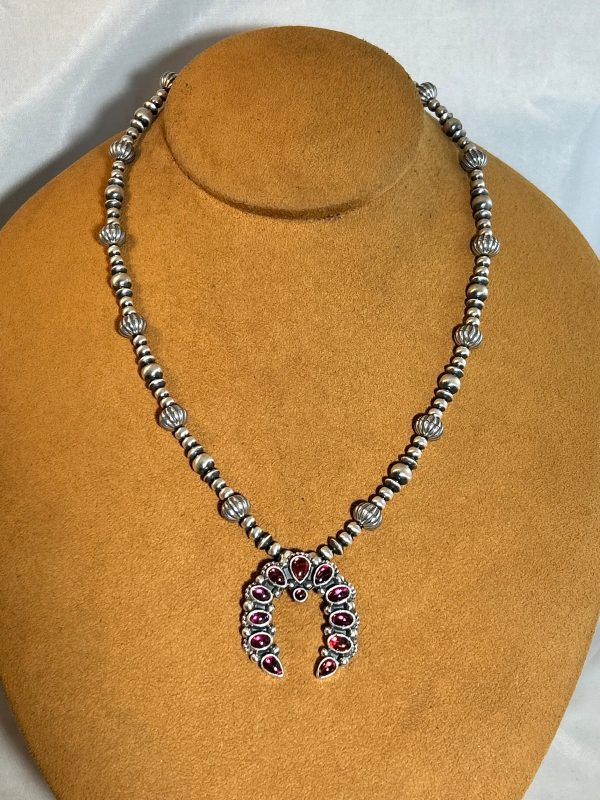 Sterling Silver and Garnet Necklace by Kevin Randall Studios Sale