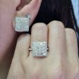 NEW Square Diamond Jewelry Set 18kt Fashion