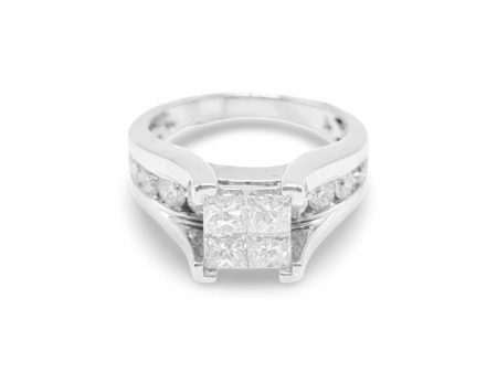 NEW Unisex Cathedral Princess Brilliant Diamond Ring 14kt Fashion