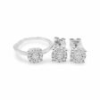 NEW 1.5ct Face Round Diamond Jewelry Set 18kt Discount