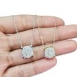 NEW Round Paved Diamond Necklace 14kt Fashion