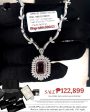 #LVNA2024 |Grand Ruby Gemstones Statement Pendant Diamond Necklace 14kt Fashion