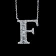 Alphabet Letter F Diamond Necklace 14kt Fashion