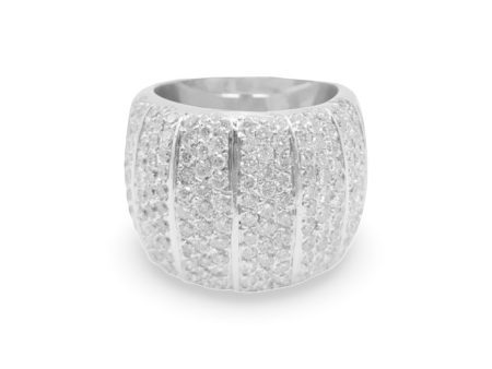 NEW  Honey Comb Paved Multi Rows Diamond Ring 18kt Online