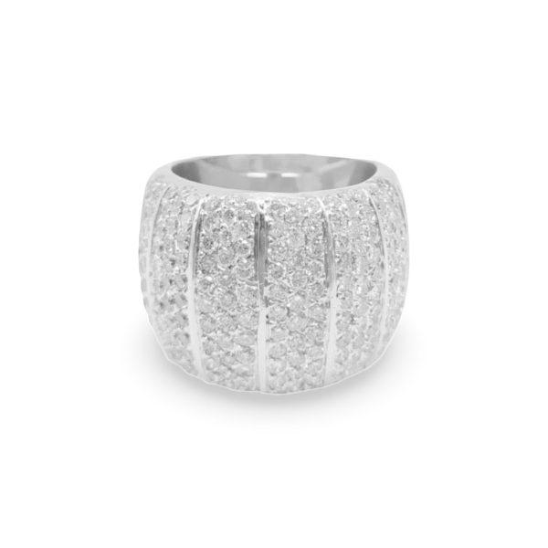 NEW  Honey Comb Paved Multi Rows Diamond Ring 18kt Online