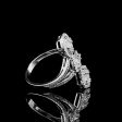 Oval Marquise Baguette Cluster Shape Diamond Ring 14kt Fashion