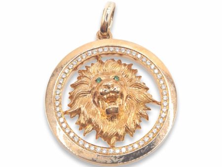 NEW Lion Head Diamond Pendant 18kt Sale