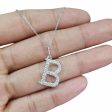 NEW Alpha B Letter Diamond Necklace 14kt Discount