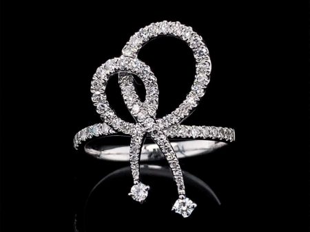 Round Ribbon Diamond Ring 14kt Online